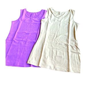 SHADE Set of 2 beige and purple tank tops, Small,  never worn
